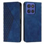 For Motorola Edge 60 Fusion Diamond Splicing Skin Feel Magnetic Leather Phone Case(Blue)