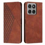 For Motorola Edge 60 Pro Diamond Splicing Skin Feel Magnetic Leather Phone Case(Brown)