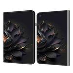 For iPad mini 6 Crystal Texture Painted Leather Tablet Case(Purple Lotus)