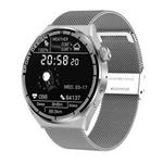 HDT MAX 1.60 inch Silver Dial Milan Steel Band IP68 Waterproof Smart Watch Support Bluetooth Call(Silver)