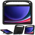 For Samsung Galaxy Tab S9+ Handle EVA Shockproof Tablet Case with Holder(Black)