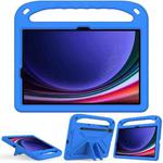 For Samsung Galaxy Tab S9 Handle EVA Shockproof Tablet Case with Holder(Blue)