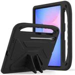 For Samsung Galaxy Tab S10 FE+ Handle EVA Shockproof Tablet Case with Holder(Black)