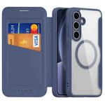 For Samsung Galaxy S25 5G DUX DUCIS Skin X Pro Series Magsafe PC + TPU Phone Leather Case(Blue)