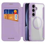 For Samsung Galaxy S25 5G DUX DUCIS Skin X Pro Series Magsafe PC + TPU Phone Leather Case(Purple)