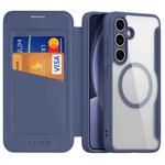 For Samsung Galaxy S25+ 5G DUX DUCIS Skin X Pro Series Magsafe PC + TPU Phone Leather Case(Blue)