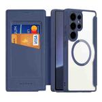 For Samsung Galaxy S25 Ultra 5G DUX DUCIS Skin X Pro Series Magsafe PC + TPU Phone Leather Case(Blue)