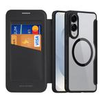 For Samsung Galaxy S25 Edge 5G DUX DUCIS Skin X Pro Series Magsafe PC + TPU Phone Leather Case(Black)