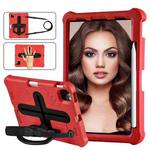 For iPad Air 11 2024 Shield 360 Rotation Handle EVA Shockproof PC Tablet Case(Red Black)