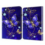 For Samsung Galaxy Tab A 8.0 2019 Crystal Texture Painted Leather Tablet Case(Diamond Butterflies)