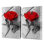 For Samsung Galaxy Tab A T580 10.1 Crystal Texture Painted Leather Tablet Case(Rose)