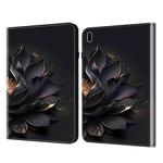 For Samsung Galaxy Tab S9 Crystal Texture Painted Leather Tablet Case(Purple Lotus)
