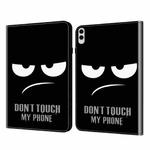 For Samsung Galaxy Tab S9 Ultra Crystal Texture Painted Leather Tablet Case(Dont Touch My Phone)