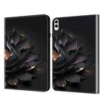 For Samsung Galaxy Tab S9 Ultra Crystal Texture Painted Leather Tablet Case(Purple Lotus)
