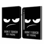 For Samsung Galaxy Tab S7 FE/S8+/S7+/S9 FE+ Crystal Texture Painted Leather Tablet Case(Dont Touch My Phone)