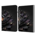 For Samsung Galaxy Tab S7 / S8 / S9 Crystal Texture Painted Leather Tablet Case(Purple Lotus)