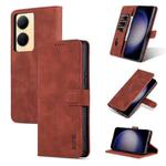 For vivo Y78+/Y78 5G Global/V29 Lite AZNS Skin Feel Calf Texture Flip Leather Phone Case(Brown)