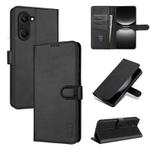 For vivo Y37 / Y36t / Y03 / Y18 AZNS Skin Feel Calf Texture Flip Leather Phone Case(Black)