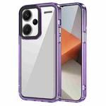 For Xiaomi Redmi Note 13 Pro+ Transparent Acrylic + TPU Shockproof Phone Case(Transparent Purple)