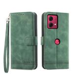 For Motorola Moto G84 Dierfeng Dream Line TPU + PU Leather Phone Case(Green)