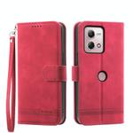 For Motorola Moto G Stylus 4G 2023 Dierfeng Dream Line TPU + PU Leather Phone Case(Red)
