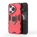 For Huawei P70 Shockproof PC + TPU Holder Phone Case(Red)