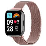 For Redmi Watch 3 Lite / Watch 3 Active Milan Metal Watch Band(Rose Pink)