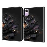 For Xiaomi Redmi Pad SE Crystal Texture Painted Leather Tablet Case(Purple Lotus)