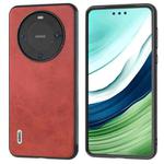 For Huawei Mate 60 ABEEL Two-color Calf Texture PU Phone Case(Red)