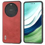 For Huawei Mate 60 Pro ABEEL Two-color Calf Texture PU Phone Case(Red)