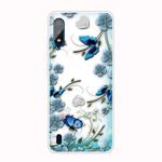 For Samsung Galaxy A01 Shockproof Painted TPU Protective Case(Chrysanthemum Butterfly)