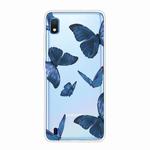 For Samsung Galaxy A10 Shockproof Painted TPU Protective Case(Blue Butterfly)