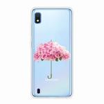 For Samsung Galaxy A10 Shockproof Painted TPU Protective Case(Flower Umbrella)