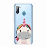 For Samsung Galaxy A11 Shockproof Painted TPU Protective Case(Fat Unicorn)