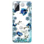 For Samsung Galaxy A21s Shockproof Painted TPU Protective Case(Chrysanthemum Butterfly)