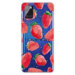 For Samsung Galaxy A21s Shockproof Painted TPU Protective Case(Love Strawberry)