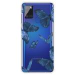 For Samsung Galaxy A21s Shockproof Painted TPU Protective Case(Blue Butterfly)