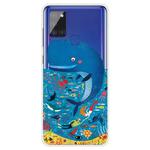 For Samsung Galaxy A21s Shockproof Painted TPU Protective Case(Whale Seabed)