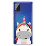 For Samsung Galaxy A21s Shockproof Painted TPU Protective Case(Fat Unicorn)
