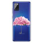 For Samsung Galaxy A21s Shockproof Painted TPU Protective Case(Flower Umbrella)