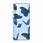 For Samsung Galaxy A30 Shockproof Painted TPU Protective Case(Blue Butterfly)