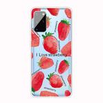 For Samsung Galaxy A31 Shockproof Painted TPU Protective Case(Love Strawberry)