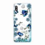 For Samsung Galaxy A40 Shockproof Painted TPU Protective Case(Chrysanthemum Butterfly)