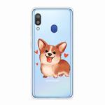 For Samsung Galaxy A40 Shockproof Painted TPU Protective Case(Love Corgi)