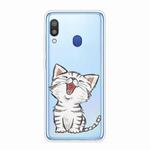 For Samsung Galaxy A40 Shockproof Painted TPU Protective Case(Laughing Cat)