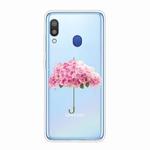 For Samsung Galaxy A40 Shockproof Painted TPU Protective Case(Flower Umbrella)