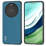 For Huawei Mate 60 ABEEL Genuine Leather Litchi Texture Phone Case(Blue)