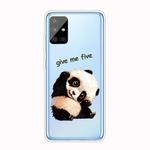 For Samsung Galaxy A51 4G Shockproof Painted TPU Protective Case(Tilted Head Panda)