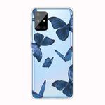 For Samsung Galaxy A51 5G Shockproof Painted TPU Protective Case(Blue Butterfly)