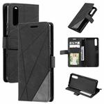 For Sony Xperia 5 IV Skin Feel Splicing Leather Phone Case(Black)